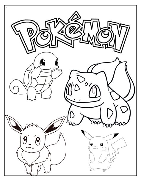 Pokemon Coloring pages for kids (Free PDF printables)